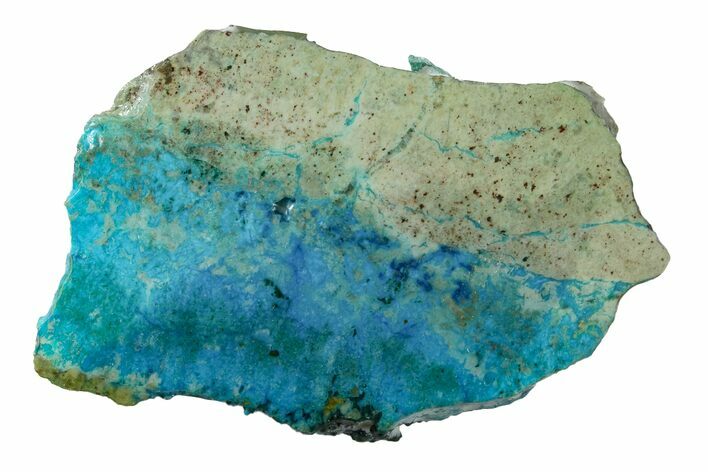 Polished Blue River Chrysocolla Slice - Arizona #167535